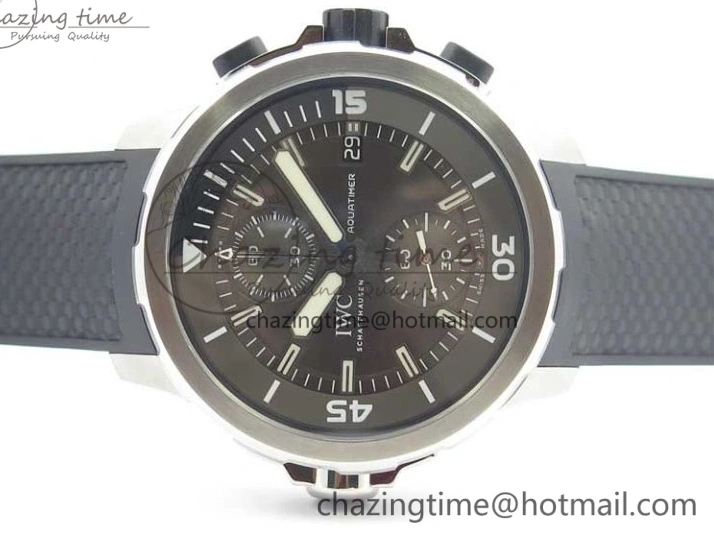 MIROTIME 0218 Aquatimer Chrono IW376803 V6F 1:1 Best Edition Gray Dial on Rubber Strap A FlexibleFit 7153